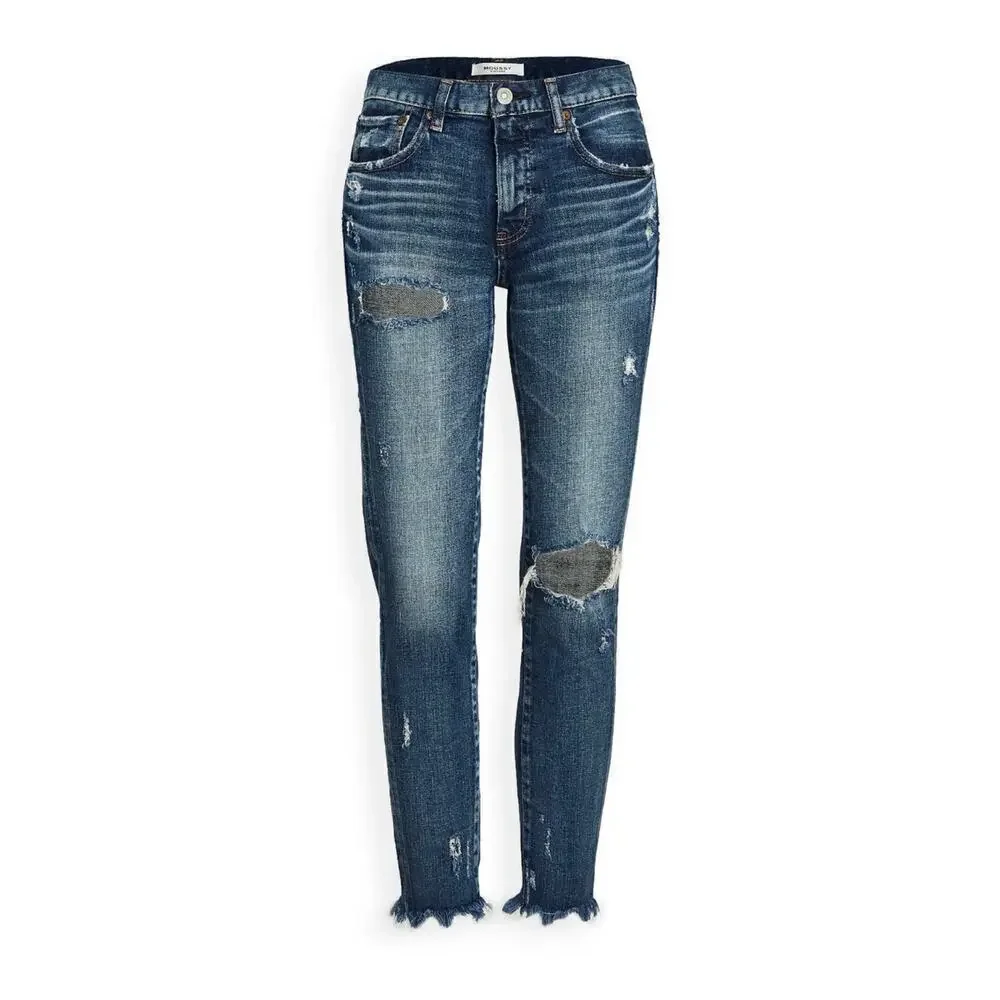 Moussy Vintage MV Isko Comfort Ridgewood Skinny Jeans in Light Blue Size 25